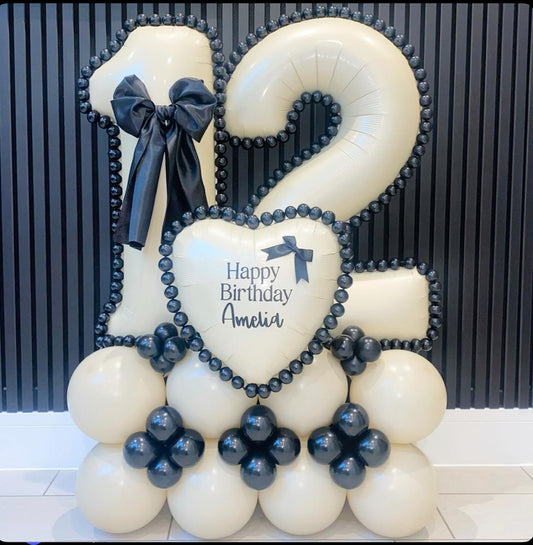 Black and Ivory number stack