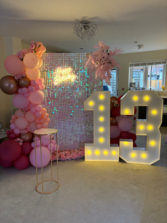 Pink Birthday Backdrop