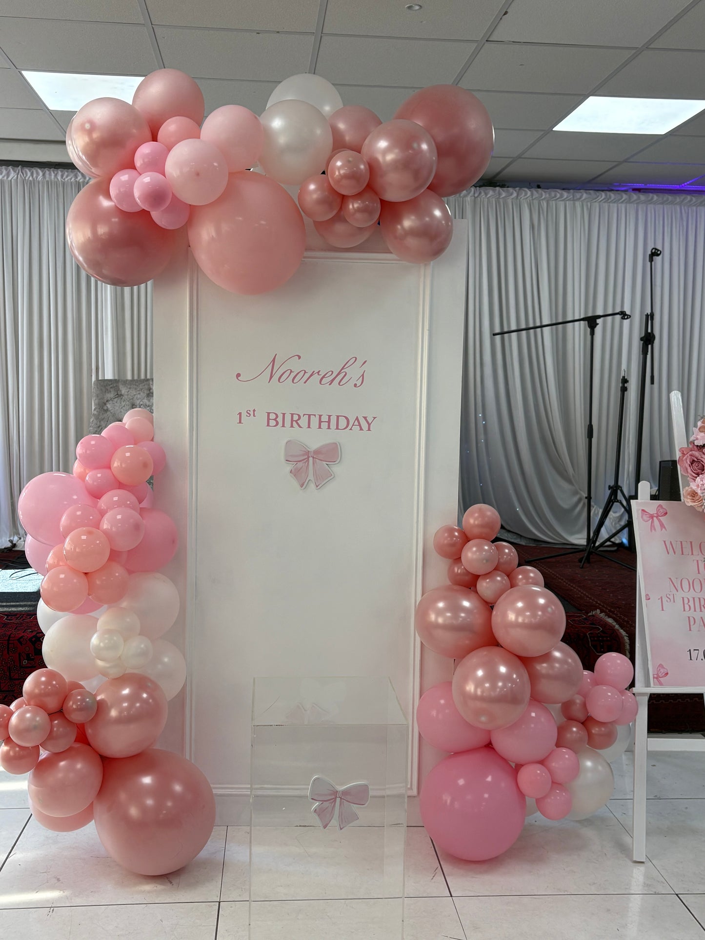 Blush pink birthday display