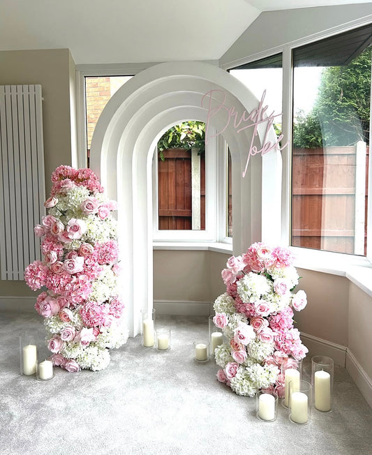 Blush and Ivory floral display