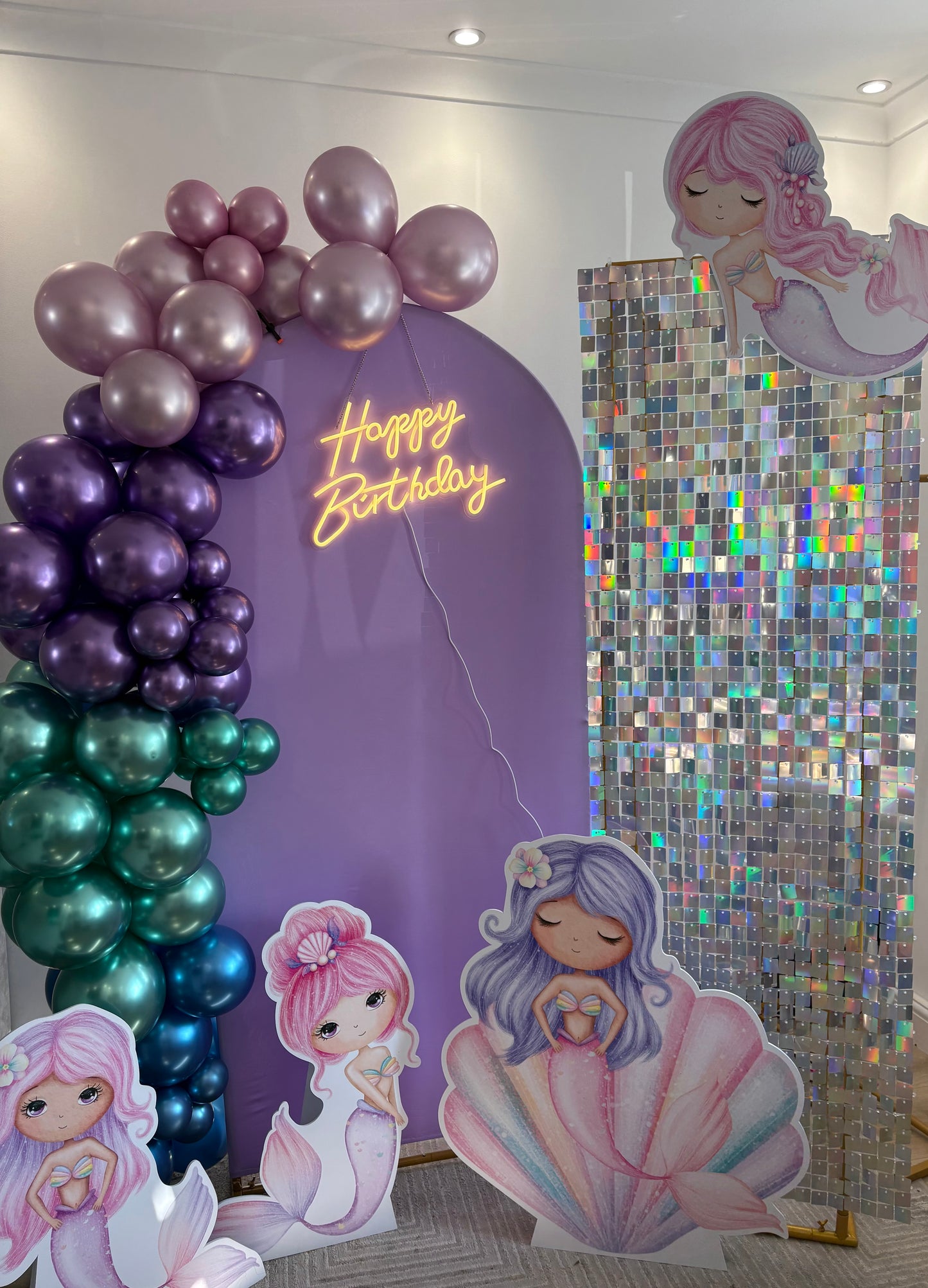 Mermaid theme kids birthday setup
