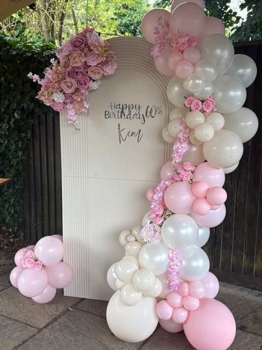 Pink floral setup