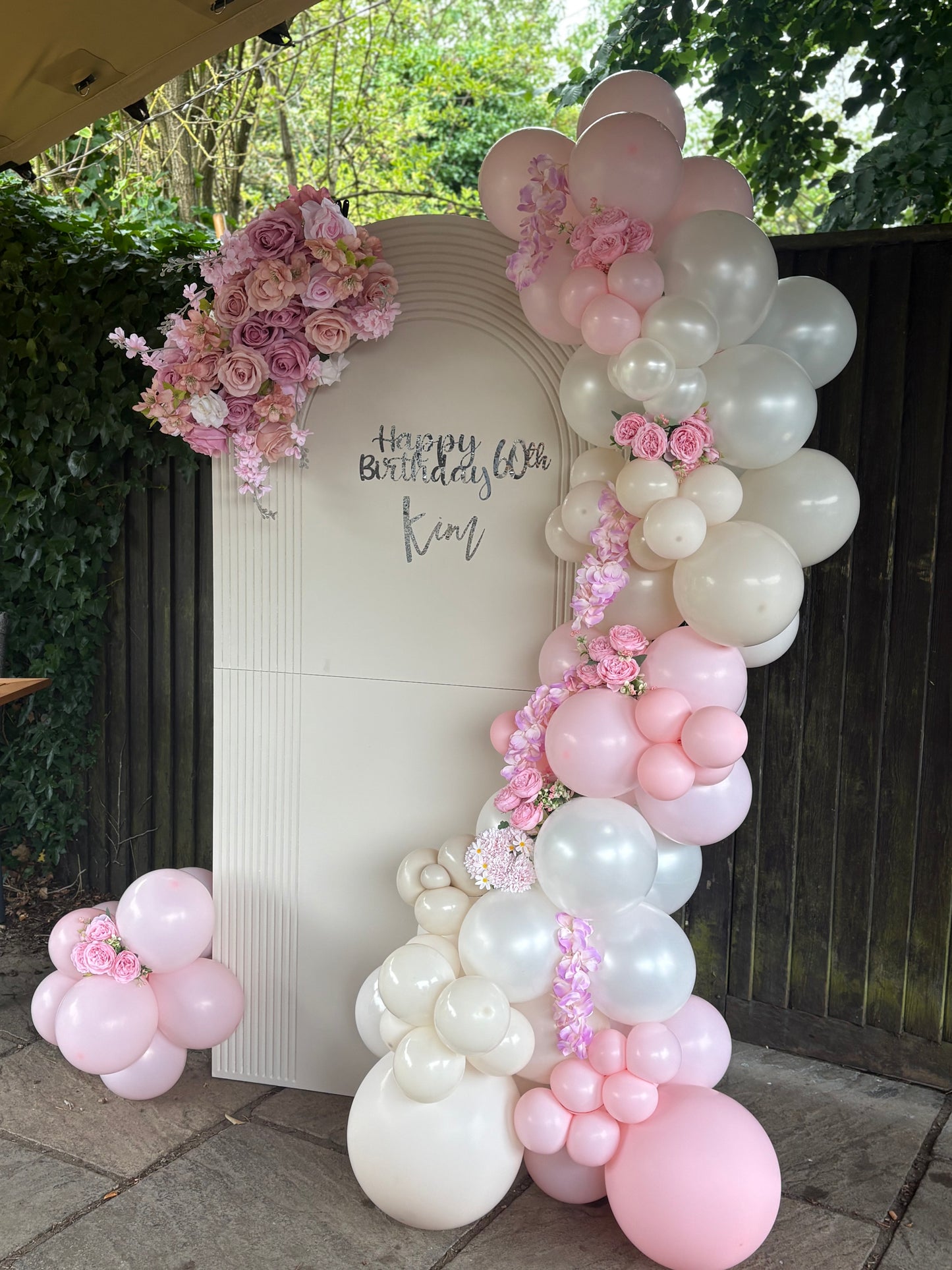 Pink floral setup