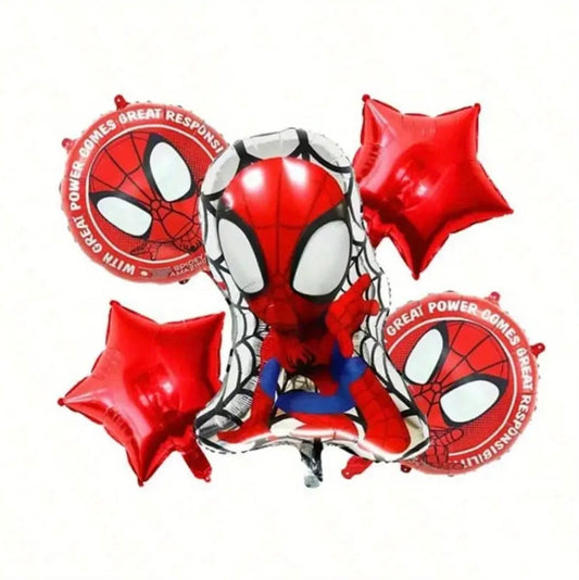 Spiderman Round Red balloons