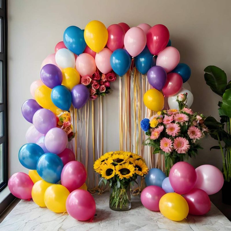 balloon decor ideas without using helium
